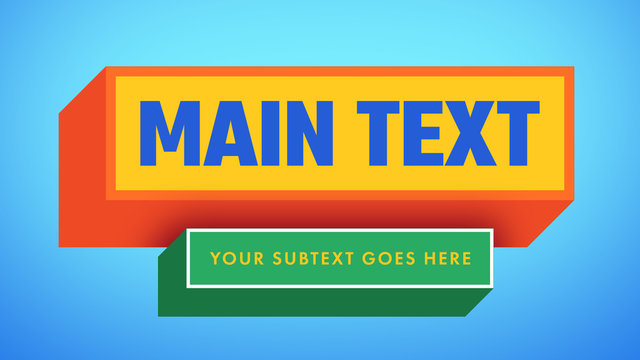 Extruded Text Boxes Titles