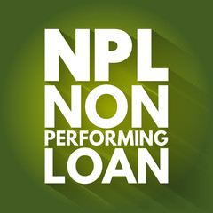Fototapeta premium NPL - Non-Performing Loan acronym, business concept background