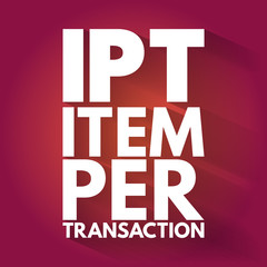 IPT - Item Per Transaction acronym, business concept background