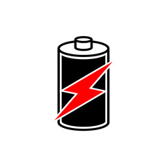 Design battery vector logo template