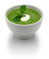 homemade watercress soup, british cuisine