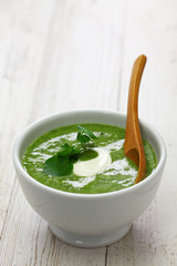 homemade watercress soup, british cuisine