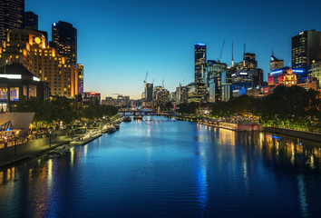 Fototapeta na wymiar sunset, Yarra River, Melbourne, Victoria, Australia