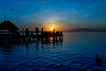 Fototapeta premium people at sunset