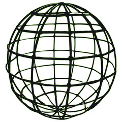 print; mesh; figure; education; geography; worldwide; science; parallel; wireframe; orbit; longitude; object; outline; white; shape; planet; cartography; latitude; global; world; striped; form; round;