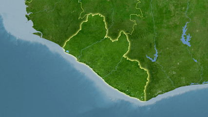 Liberia, satellite B - light glow