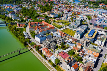 Obraz premium Passau Luftbilder | Hochwertige Drohnenaufnahmen von Passau | Passau 