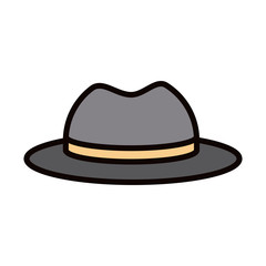 hat gentleman accessory celebration line and fill icon