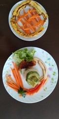 fried fish with vegetables