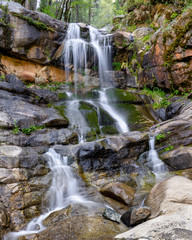 Fototapeta na wymiar Waterfall on the Yuba River in the Tahoe National Forest in the Sierra Nevada Mountains