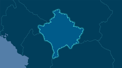 Fototapeta premium Kosovo, solid - light glow