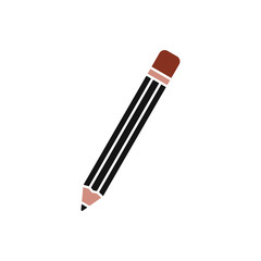 Pencil icon flat vector design