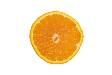 Naklejka na ściany i meble Eine geschnittene Orange isoliert.