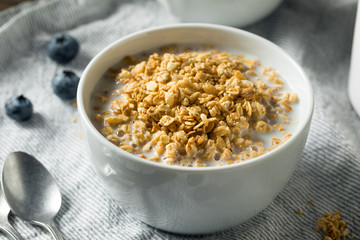 Healthy Organic Granola with Milk