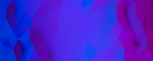 Low polygonal purple background - 3d rendering.