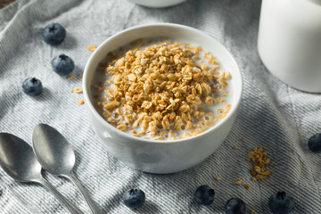 Healthy Organic Granola with Milk