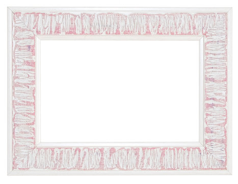Pink Photo Frame. Isolated Object