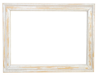 .White photo frame. Isolated background.