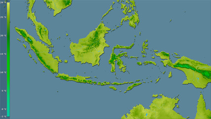 Indonesia, annual temperature - raw data
