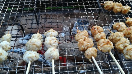 chicken on the grill
