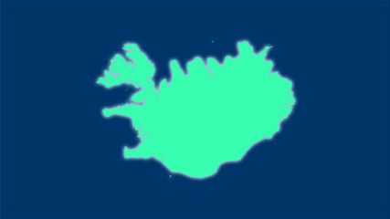 Iceland, administrative divisions - light glow