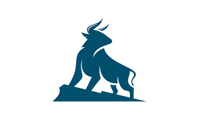 vector illustration of a OX silhouette