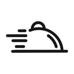 catering food service fast delivery logistic line style icon