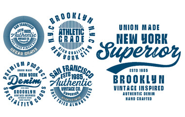 Original vintage Denim print  for t-shirt or apparel. Old school vector graphic for fashion and printing.Typography, t-shirt graphics, print, poster, banner, flyer, postcard