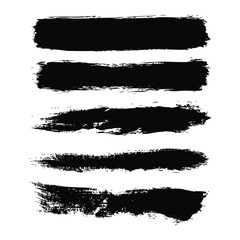Black grunge brushes Set of 5 can be used for banner Poster