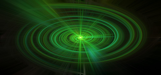 colorful fractal abstract fiber circle background with rays