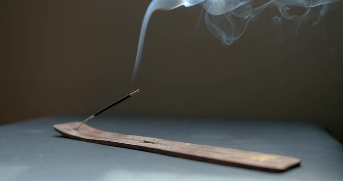 Insense shot with smoke in slow-motion
