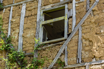 Old houses from the nineteenth century in village of Pirin, Bulgaria