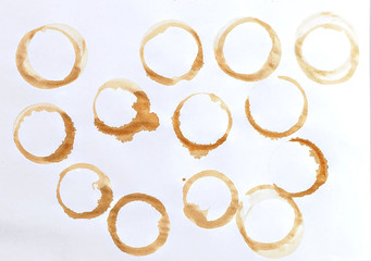Coffe stains and splash ring from mug