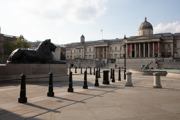 Trafalgar Square during lockdown. London
