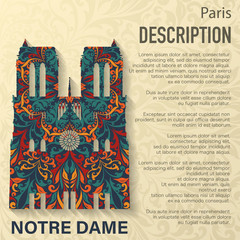 Notre Dame floral pattern background