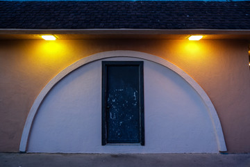 door at night 