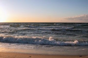 waves at the beach, wave texture, copy space