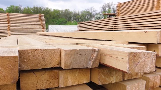 factory for the production of lumber, timber and boards.