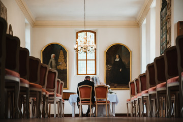 photo of the ceremony of the bride and the groom