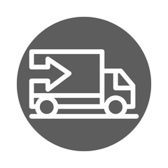 delivery cargo service logistic truck transport block style icon