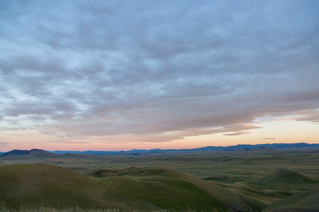 Naklejka na ściany i meble sunset over Montana landscape