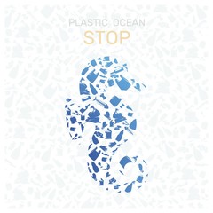environmental banner plastic garbage trash marine life in our ocean decor