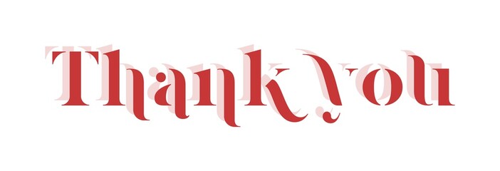 Thank You Card. Hand Written Lettering for Title, Heading, Photo Overlay, Wedding Invitation, Thank You Message.
