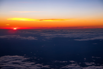 Sunset photographed in South Africa. Picture made in 2019.