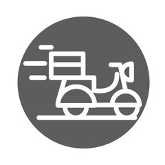 scooter transport box delivery cargo service logistic block style icon