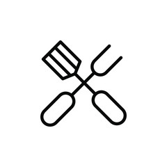 BBQ fork icon template