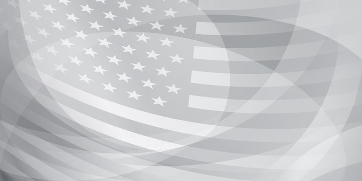 USA independence day abstract background with elements of the american flag in gray colors