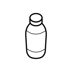 Milk bottle icon in trendy flat design