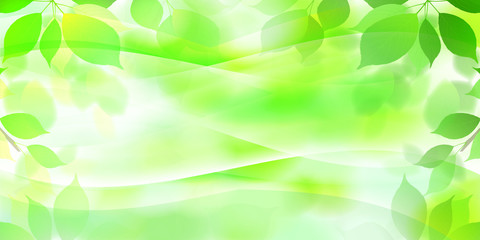 新緑　波　緑　背景