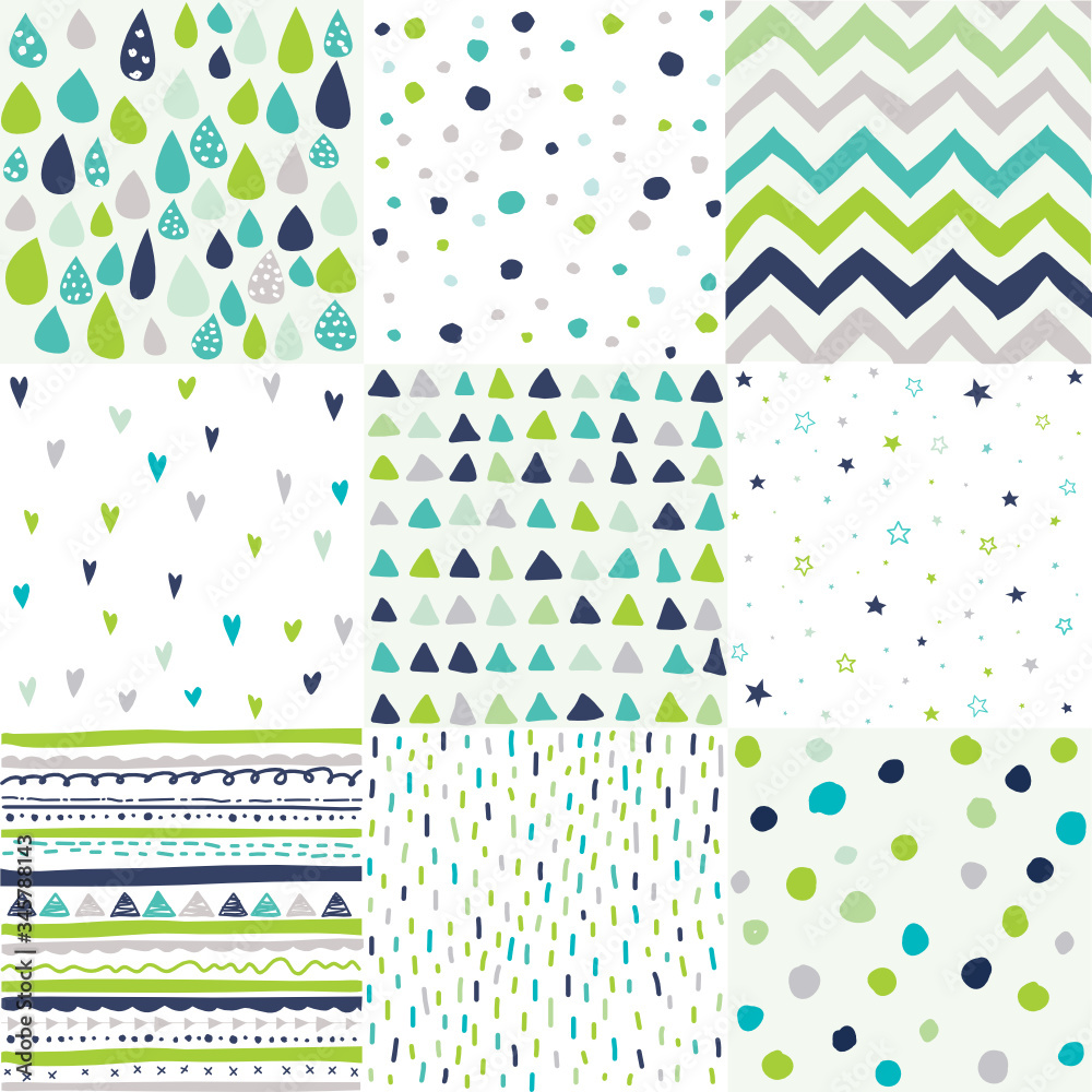 Canvas Prints Hand drawn geometric patterns, abstract digital papers, abstract backgrounds